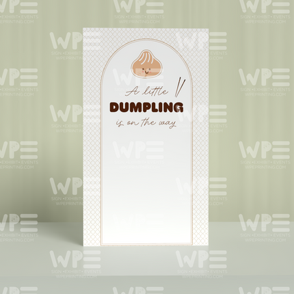 A Little Dumpling Is on the Way White Backdrop
