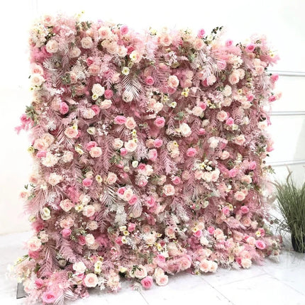 Wild Pink Flower Wall (8x8)-Rental