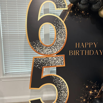 Milestone Backdrop with Two Digit Numbers- (Balloons not included)