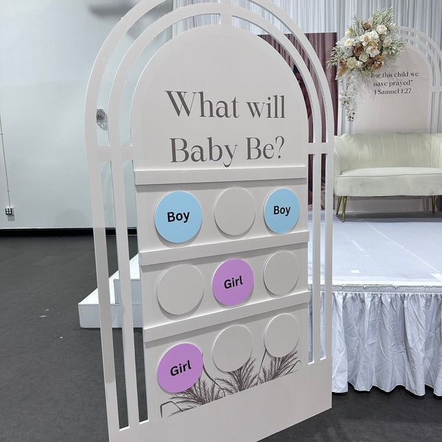 Tic Tac Toe Gender Reveal Board