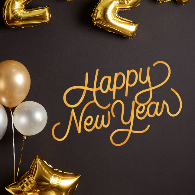 New Years Holiday Party Theme Birthday Banner -