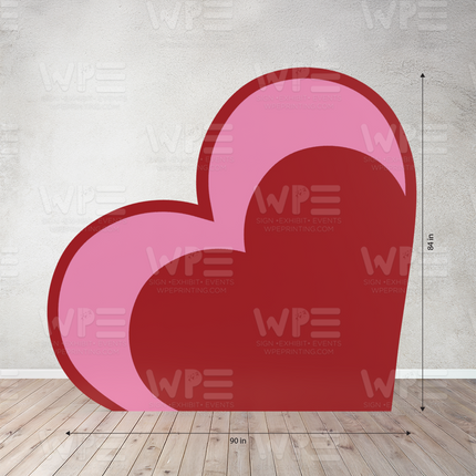One Panel Big Heart Backdrop