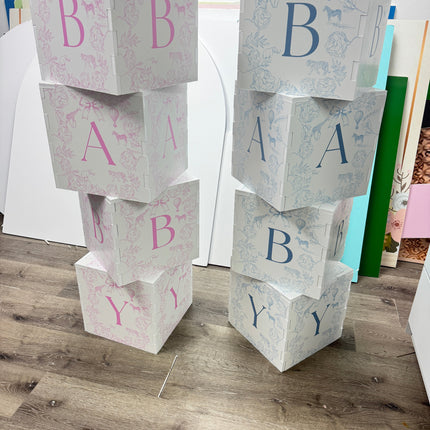 3D Baby Block Cube Boxes