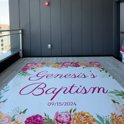 Vibrant Floral Floor Decal 90"x90"