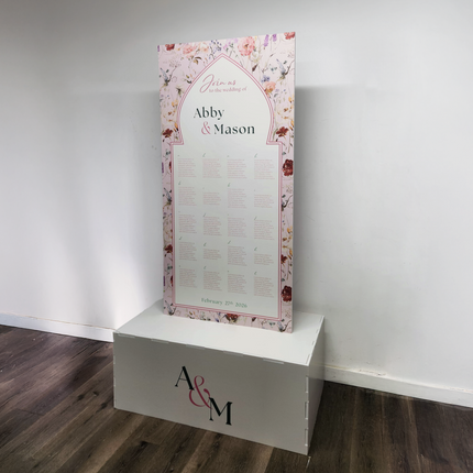 Seating Chart With Base- Single Board (Choose Shape)