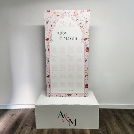 Seating Chart With Base- Single Board (Choose Shape)