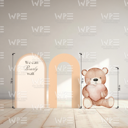 We can Bearly Wait Foam Backdrop set
