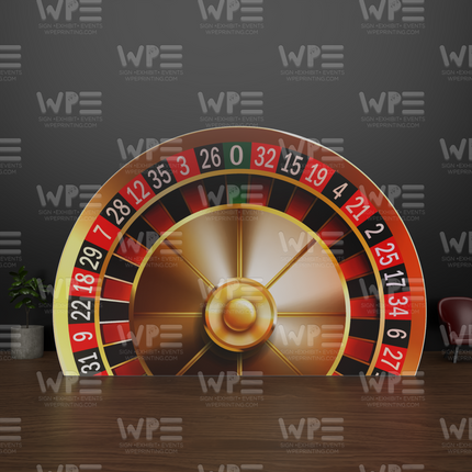 Roulette wheel Casino party theme backdrop for vibrant casino-themed events and celebrations
