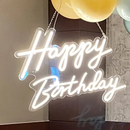 "Happy Birthday" Neon Sign - Rental