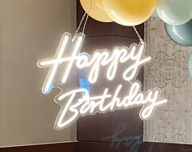 "Happy Birthday" Neon Sign - Rental