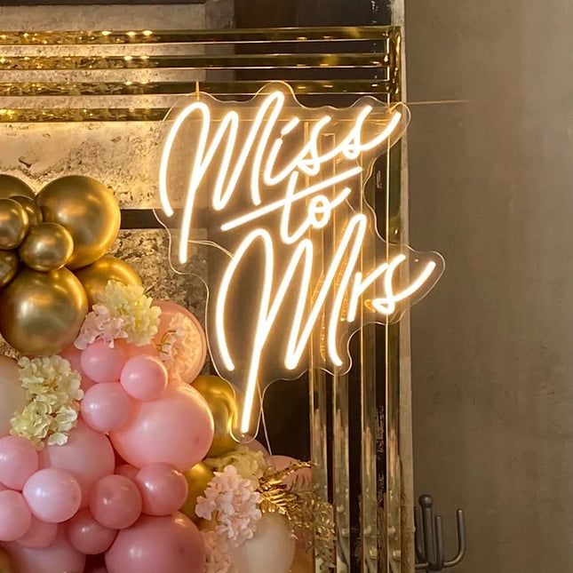 "Miss to Mrs" Neon Sign - Rental