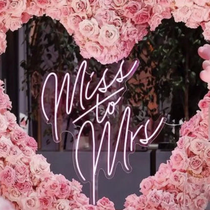 "Miss to Mrs" Neon Sign - Rental