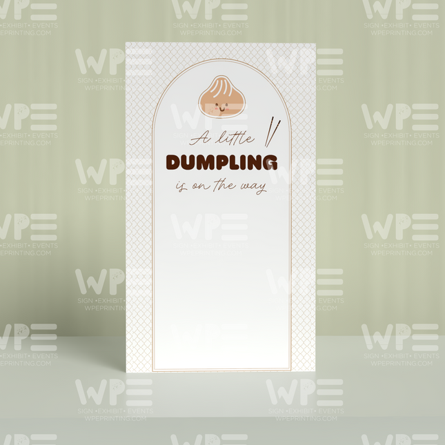 A Little Dumpling Is on the Way White Backdrop