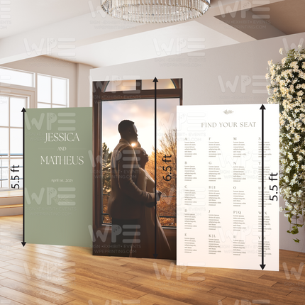 Rectangular Seating Chart Backdrop Set